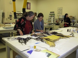 A shirt experts think was worn by Crazy Horse is inspected at the National Museum of the American Indian during my 2010 fellowship